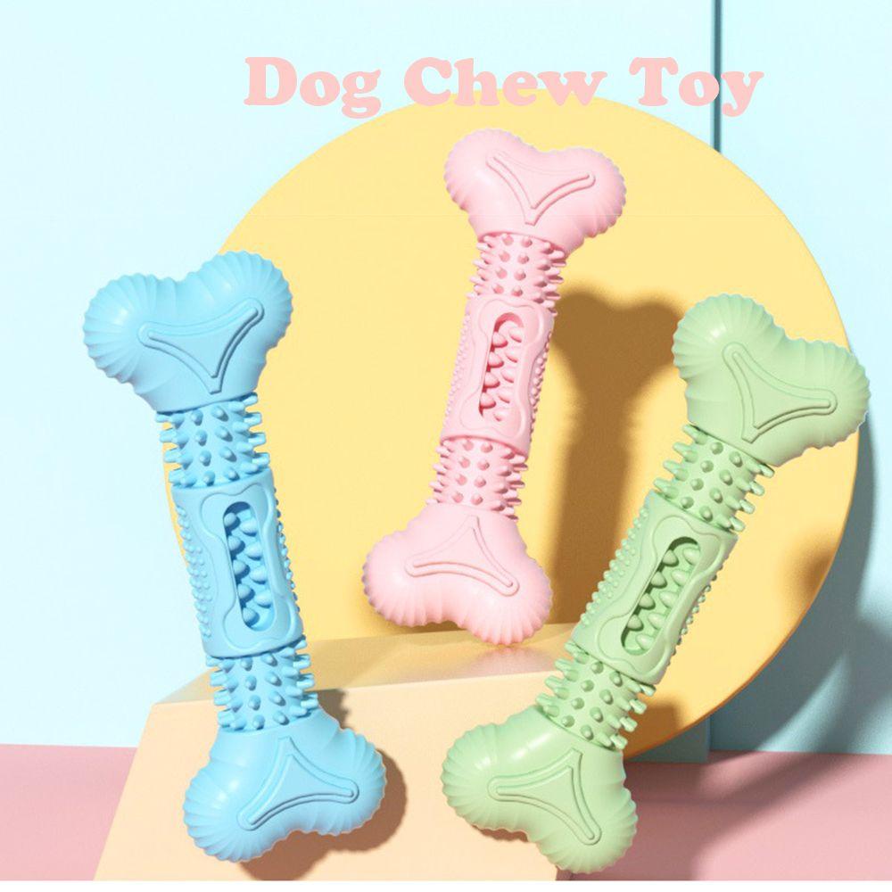 Solighter Dog Chew Toys Mainan Hewan Peliharaan Lucu Bentuk Tulang Interaktif