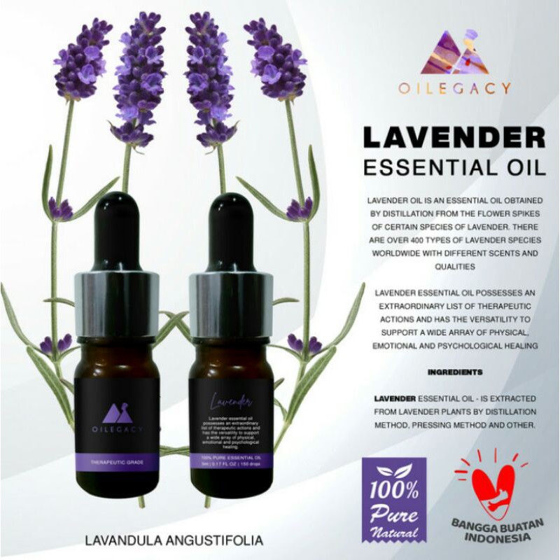 ESSENTIAL OIL | LAVENDER | DROPPER | BOTOL PIPET | DIFFUSER