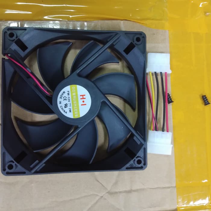 Fan Casing 12 CM Hitam - CPU Cooler Fan 12CM Black