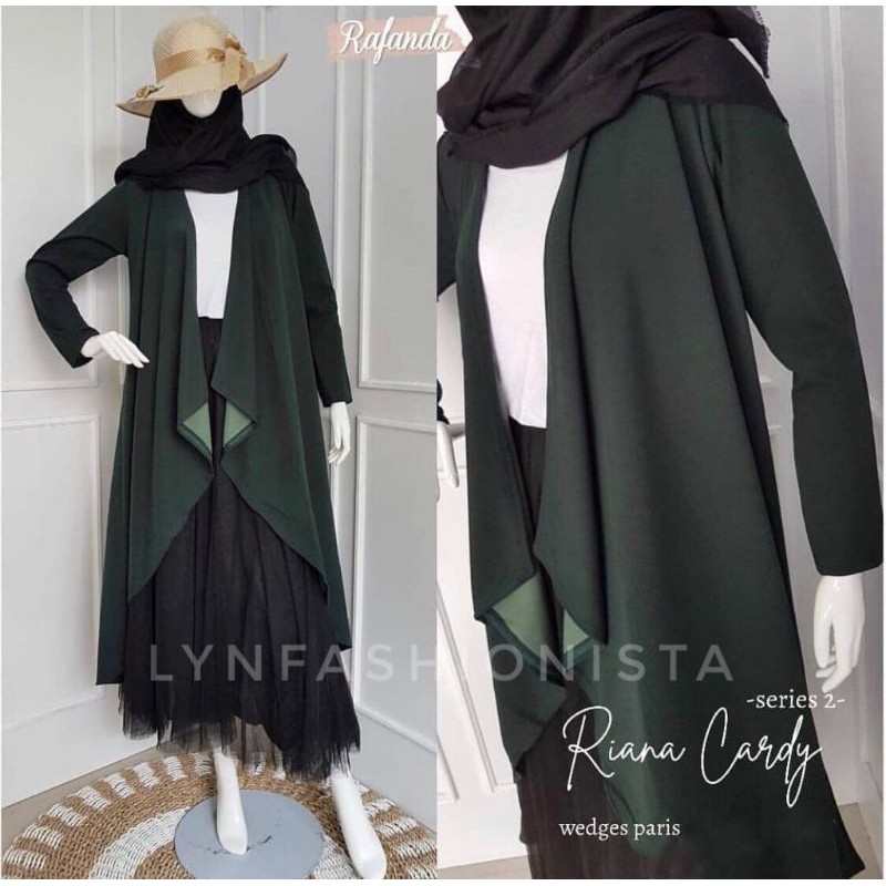 LONG OUTER WANITA/OUTER CARDIGAN PANJANG/CARDI MUSLIM PREMIUM/RIANA