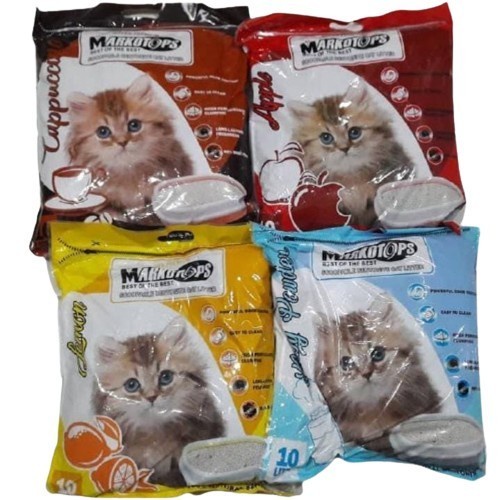 Markotops 10ltr Pasir Kucing Gumpal Wangi / Markotop Cat Litter (EKSPEDISI)