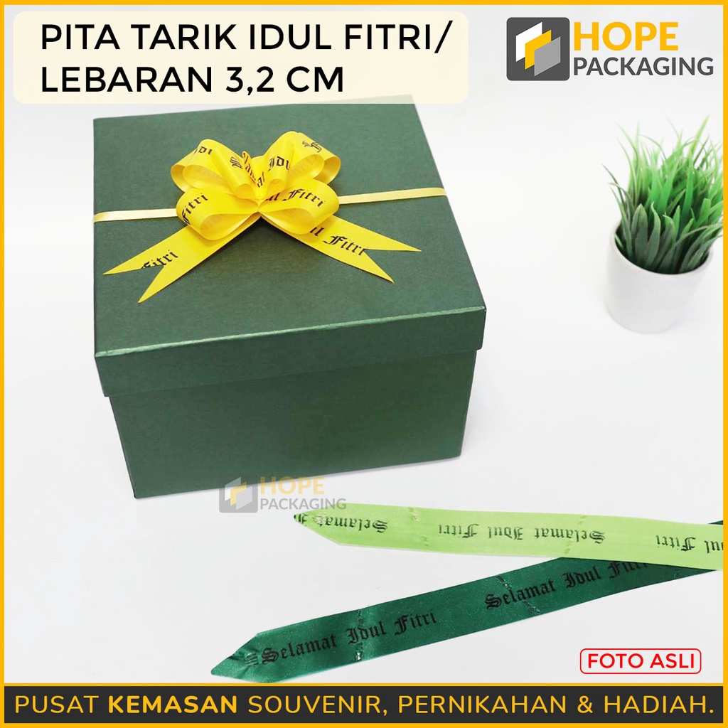 Pita Serut Lebaran / Pita Tarik / Pita Parcel Serut Idul Fitri Lebaran 38 x 1.5 cm