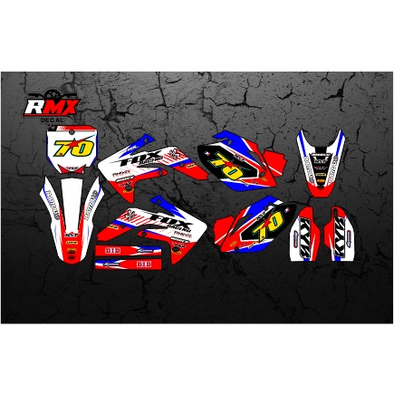 DECAL CRF 150 R FULLBODY (002) DEKAL STIKER CRF 150 LAMA HITAM MERAH, KUNING, HIJAU, BIRU TUA/MUDA, 