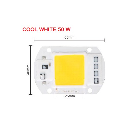 Direct 220 V LED 50W COB 220V 50 W COOL WHITE Langsung Tanpa Driver