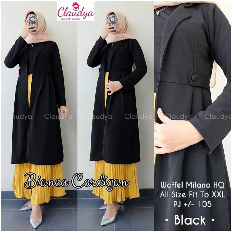 AM - Bianca Cardigan Blazer Wanita Korea Outer / Vika Cardy Long Cardigan Panjang Wanita