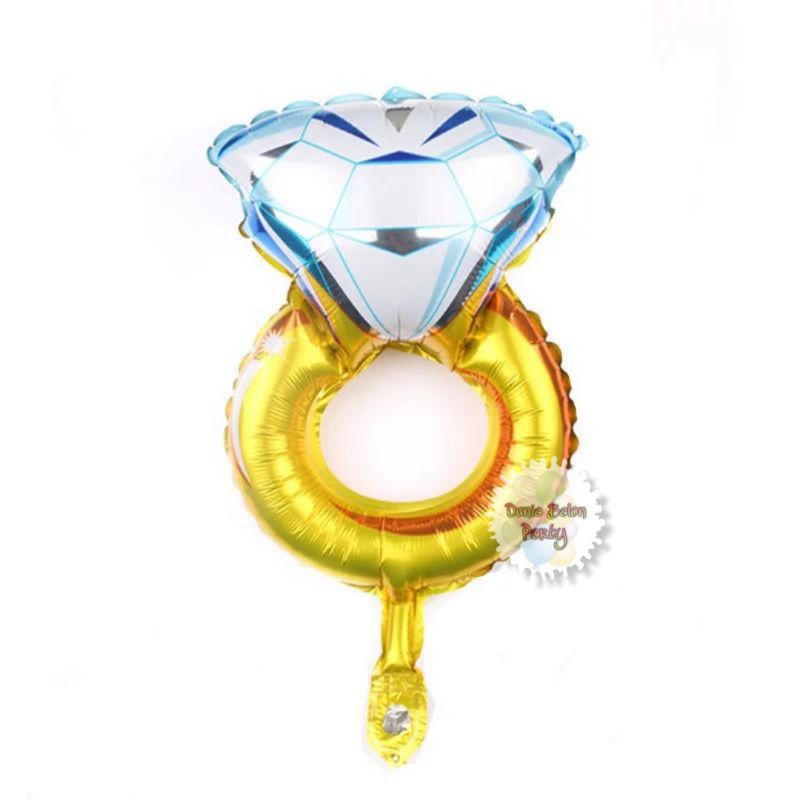 Balon Foil Cincin Berlian / Diamond Ring ( 40cm)