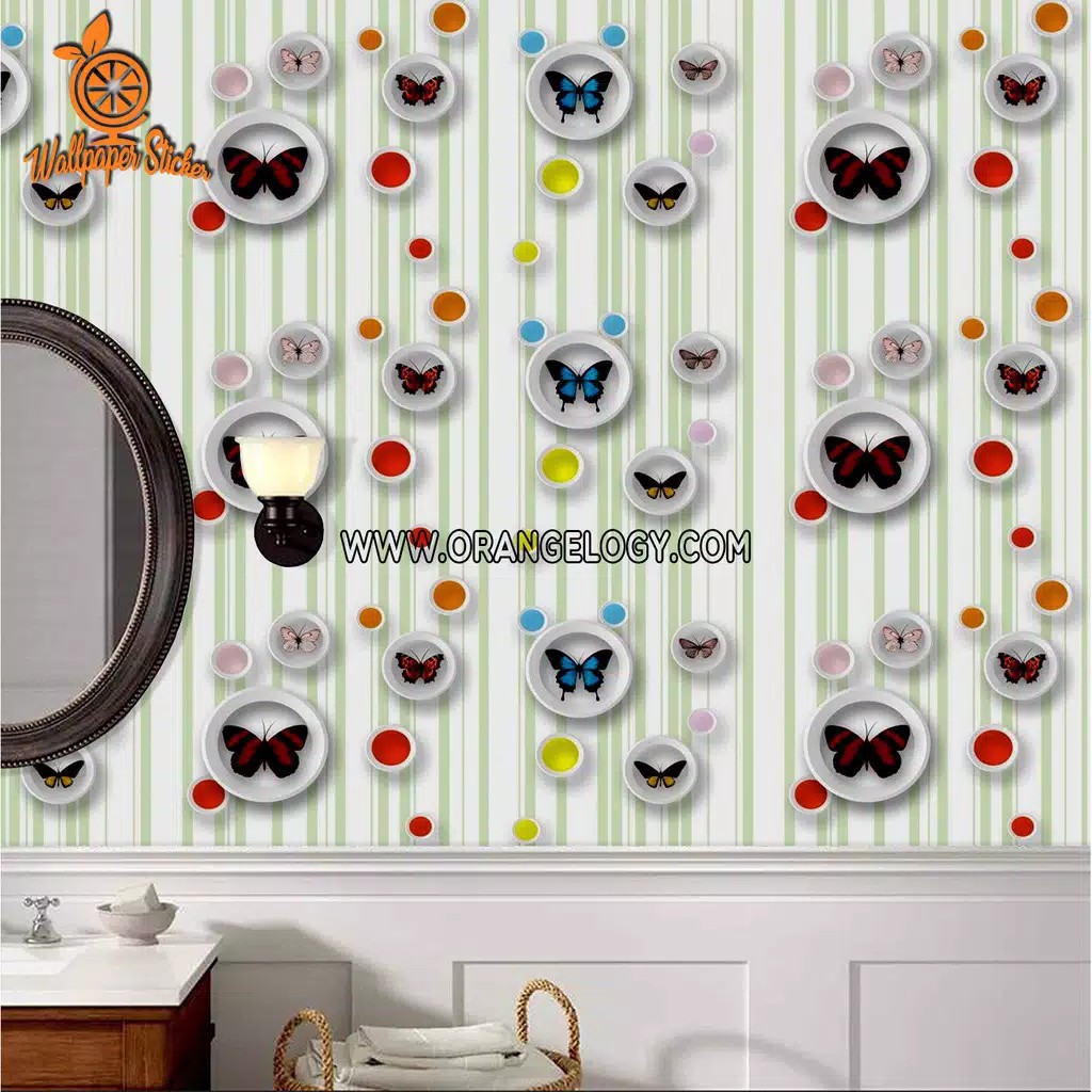 Wallpaper Dinding Kamar Tidur Wallpaper Dinding Shabby Bunga Wallpaper Dinding 3D 45cmx10meter Wallstiker-GH175-B