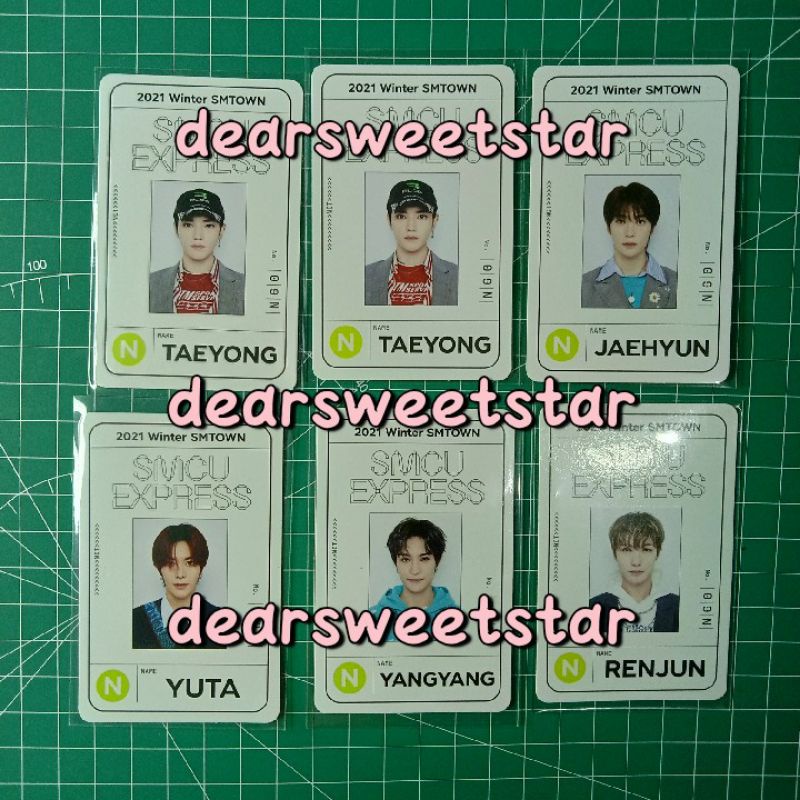 (READY STOCK) Passcard Taeyong Renjun Yuta Yangyang Album SMCU Express Daytime Nighttime Pass ㅡㅡㅡ ta