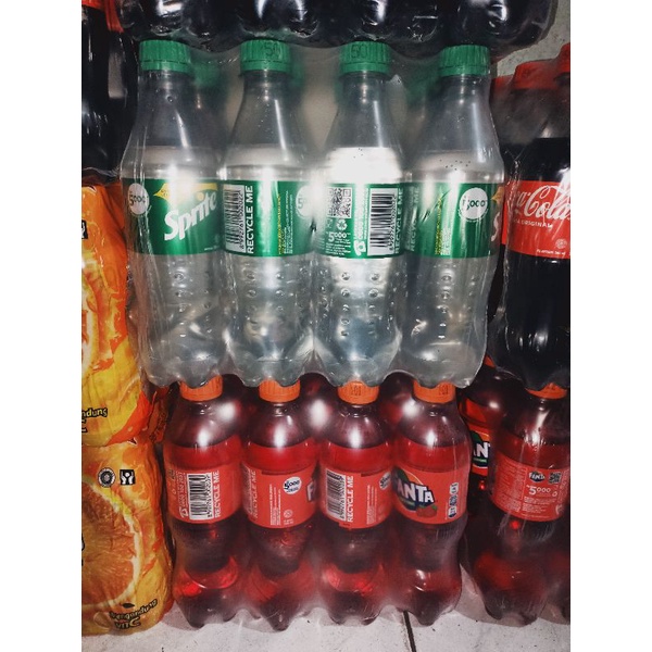 

coca cola botol, sprite dan fanta ukuran 390ml