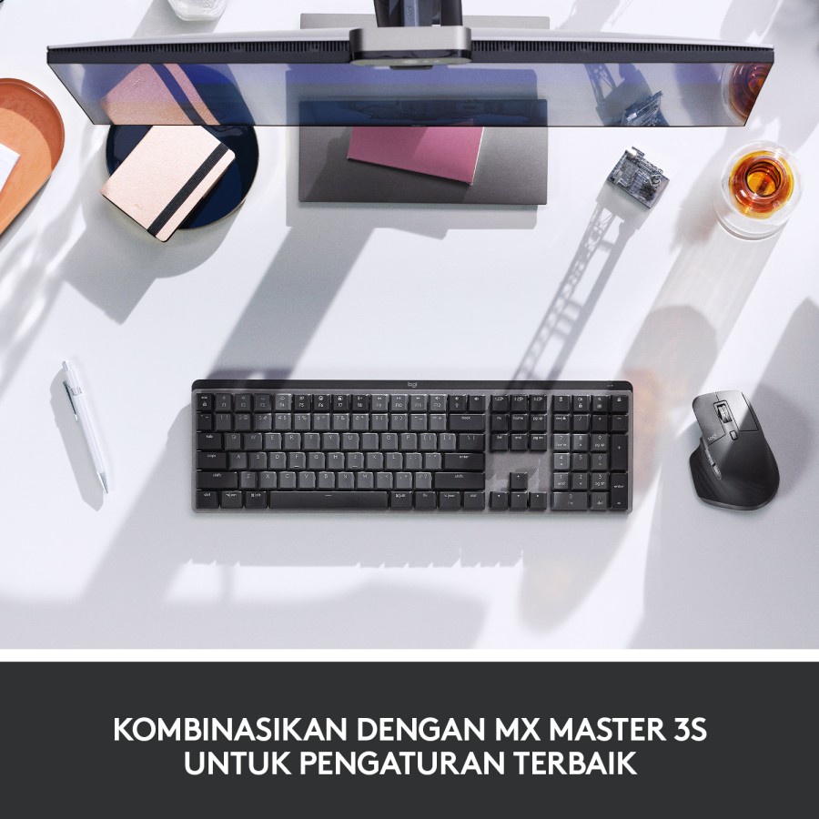 Logitech MX Mechanical Tactile Keyboard Wireless Bluetooth Backlit Garansi Resmi 1 Tahun