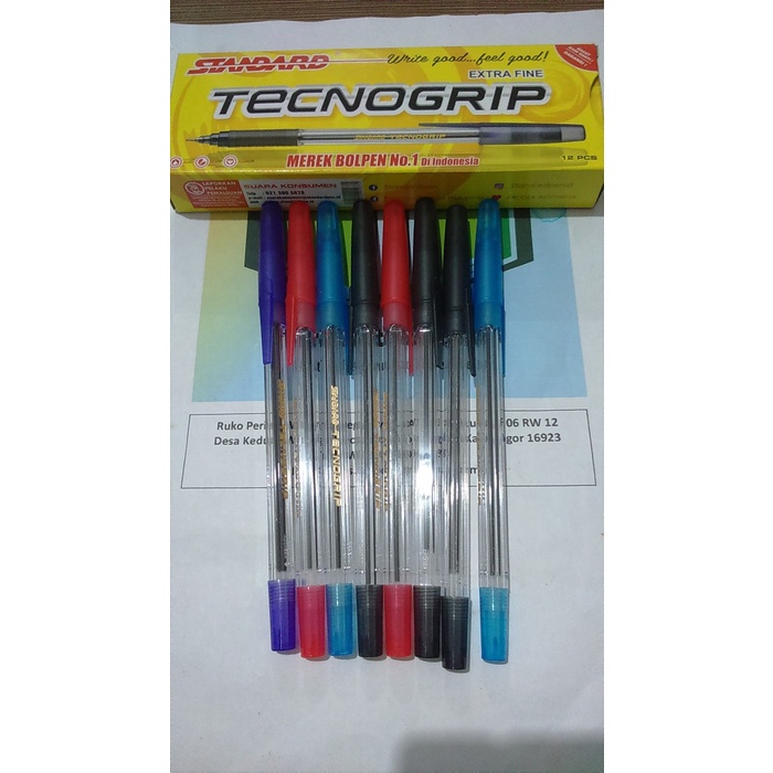 

Standard Ballpoint Tecnogrip 0.38 Hitam