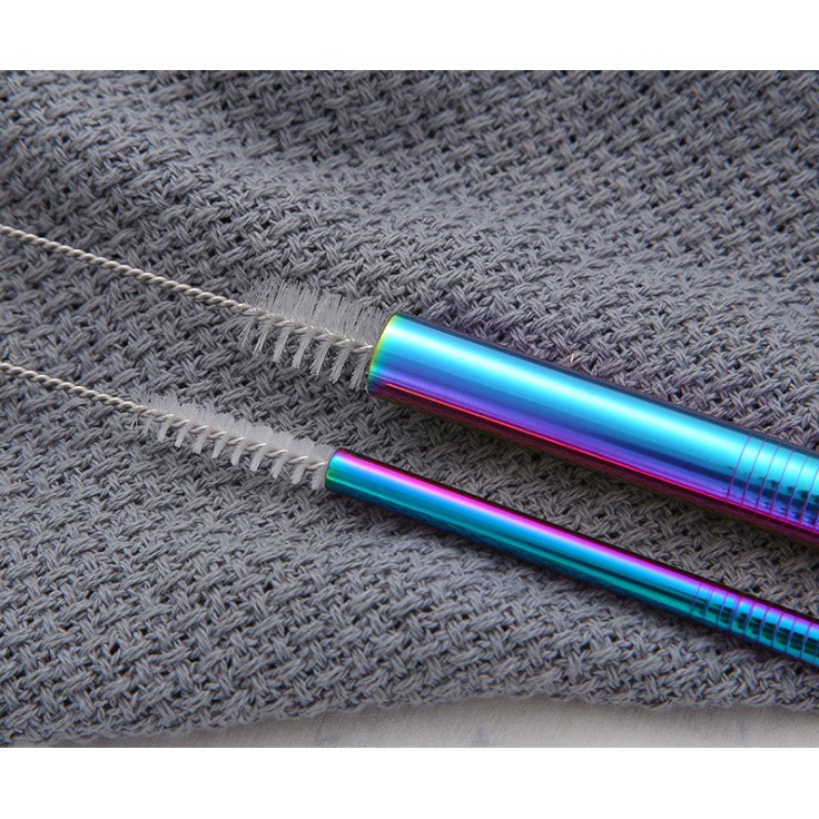 Set Sedotan Stainless Steel 6 in 1 WADAH Tas Pouch SERUT / Stainless Steel Straw Premium 6 in 1