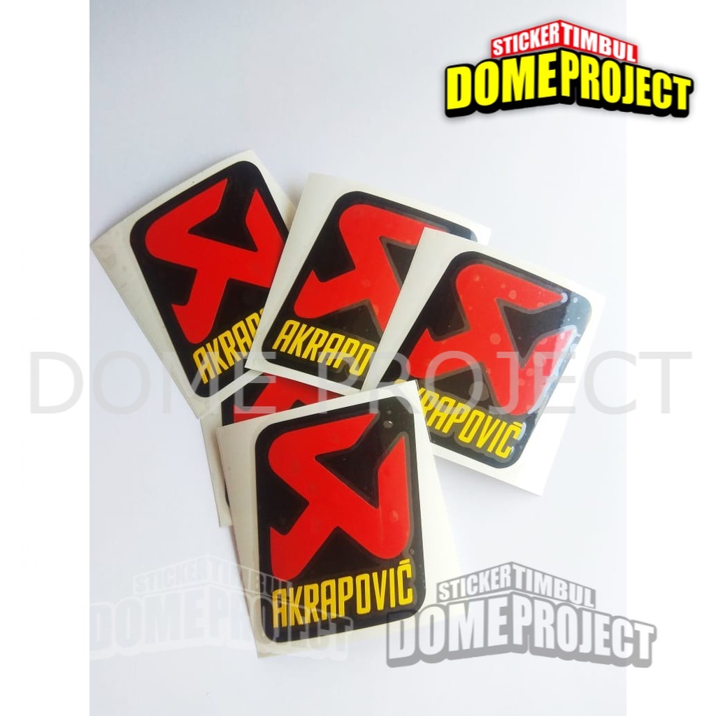 [PROMO BUY 3 GET 1] AKRAPOVIC KOTAK STICKER CUTTING SATUAN STIKER MOBIL STIKER MOTOR