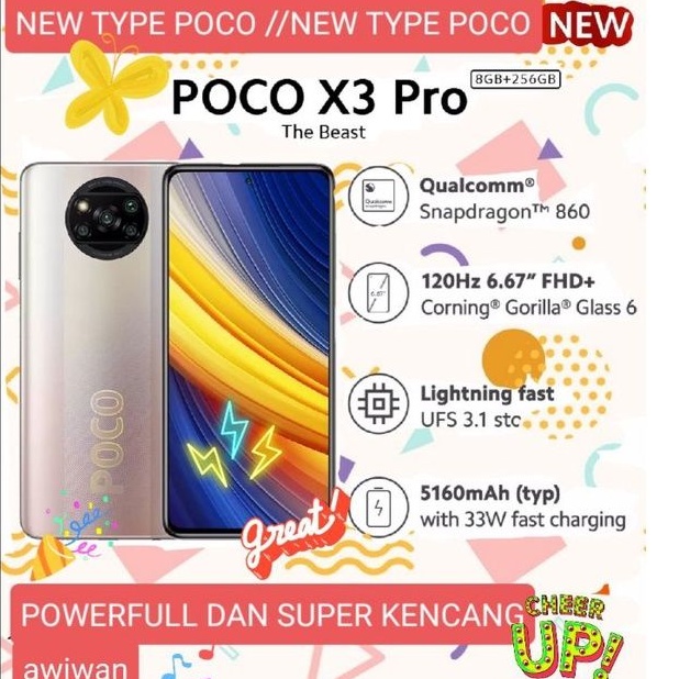 xiaomi Poco X3pro ram 8/256 grs resmi(NFC)