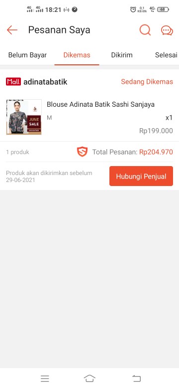 Kemeja Panjang Adinata Batik Sanjaya