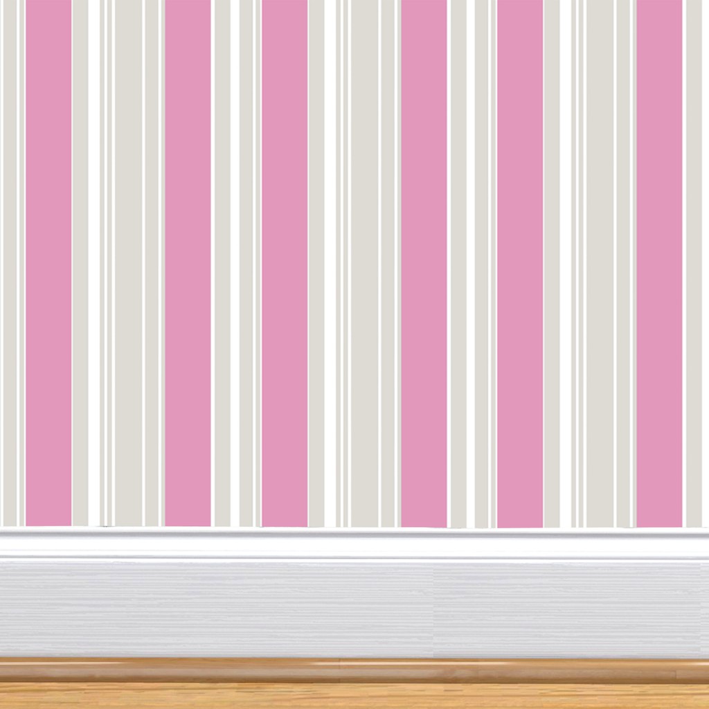 Wallpaper dinding 3d kamar tidur / Wallpaper dinding kamar tidur anak wallpaper stiker dinding rumah Motif Salur Pink Biru Gh094 Ukuran 45cm x 9m