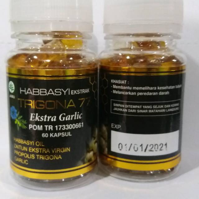 Kapsul Habbasyi Ekstrak Trigona 77 Ekstra Garlic