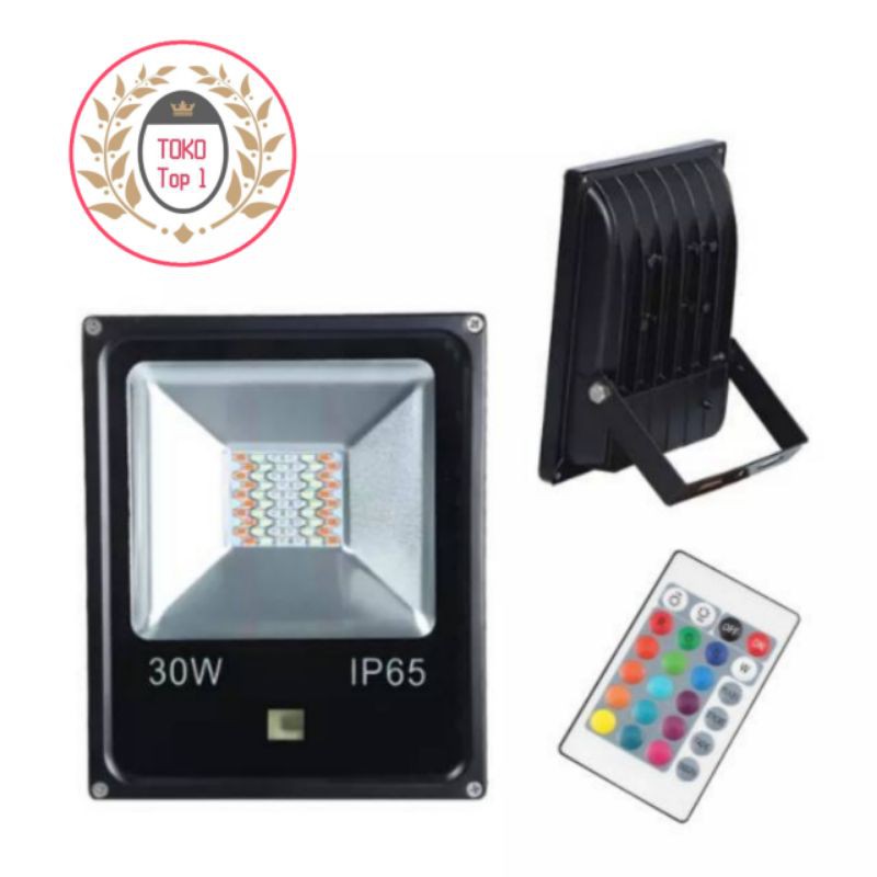 Lampu Sorot LED RGB 30W Warna Warni Outdoor Waterproof Taman Panggung Flood Light 30 Watt IP65