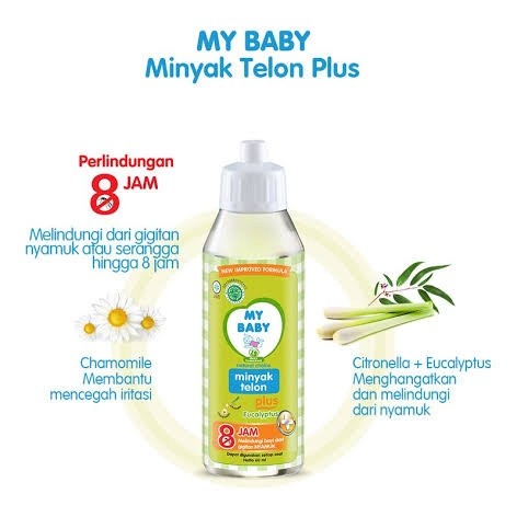 My Baby Minyak Telon Plus 8 Jam 60ml/Anti nyamuk