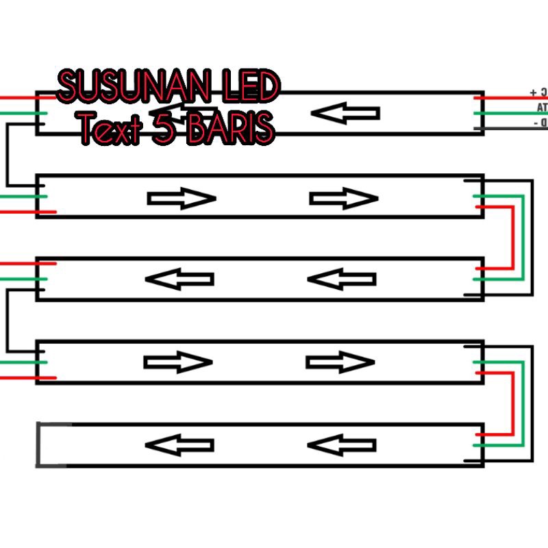 Modul strobo running text 5 baris vol.04