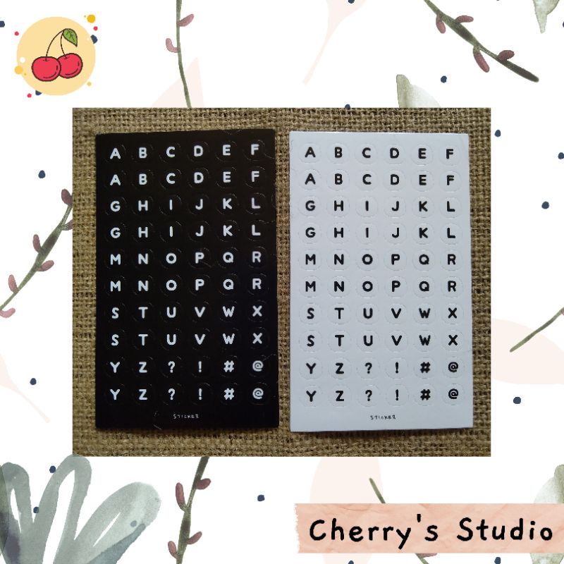 Sticker Aesthetic Huruf Ver. 1 / Sticker Scrapbook / Sticker Journal