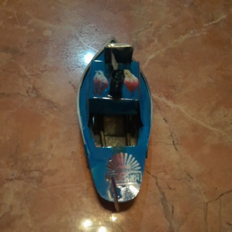 MAINAN TRADISIONAL PRAHU / PERAHU KAPAL API OTOK OTOK-Biru
