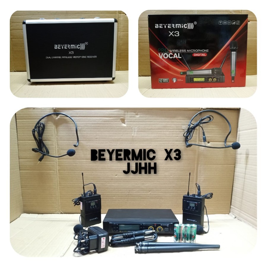 MIC JEPIT HEADSET BEYERMIC X3 MIC WIRELESS CLIP ON HEADSET