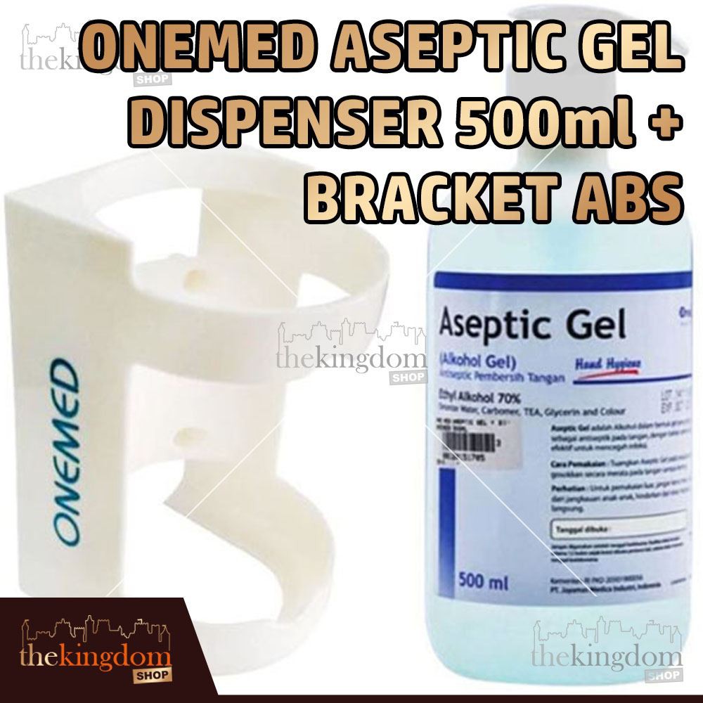 OneMed Aseptic Gel Dispenser 500ml + Bracket ABS Agel Antiseptic Hand Sanitizer Pump