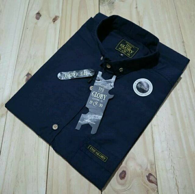 Kemeja Pendek Pria Polos Casual Slimfit Oxford Katun Premium Merah Biru Muda