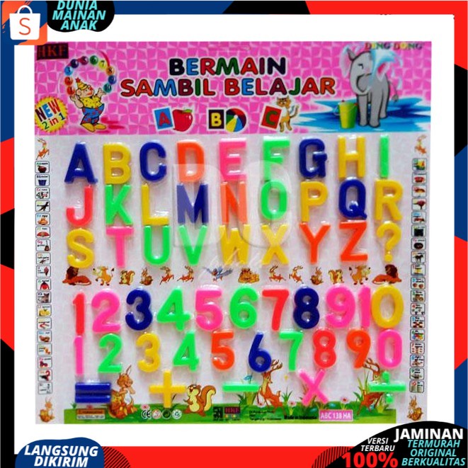 Mainan Anak Edukasi Huruf Dan Angka - Alphabets Numbers / Bermain Sambil Belajar SNI