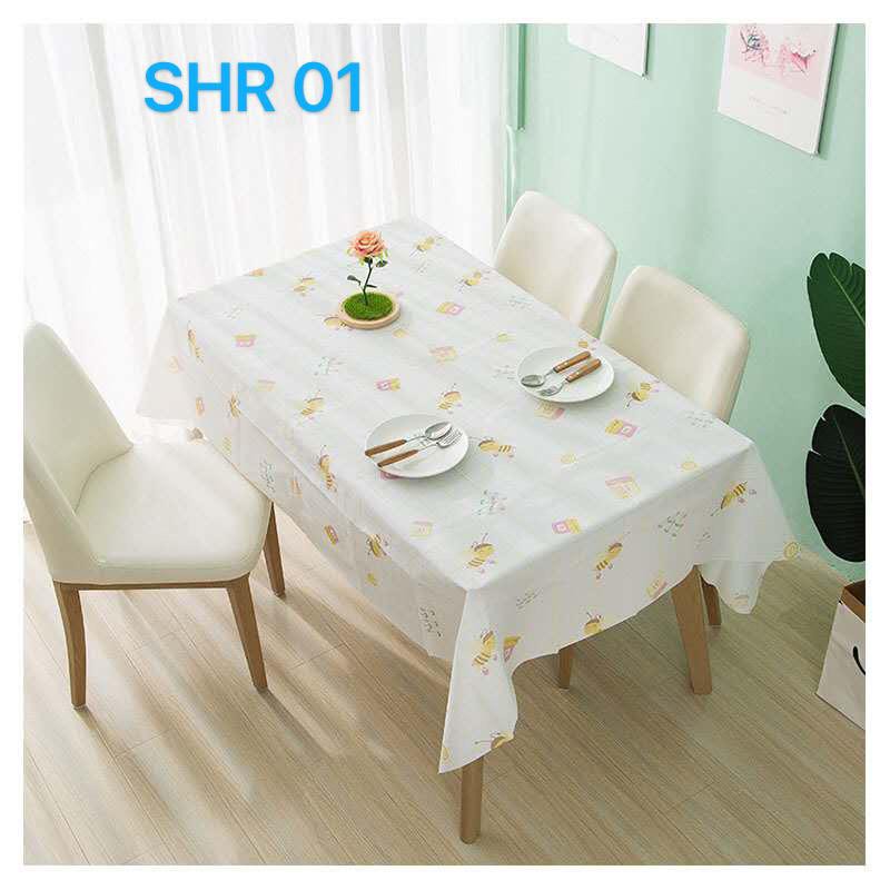 SHENAR- TAPLAK RUANG TAMU DAN MEJA MAKAN / BAHAN ANTI AIR DAN TEBAL UK. 137CM X 180CM MOTIF RANDOM