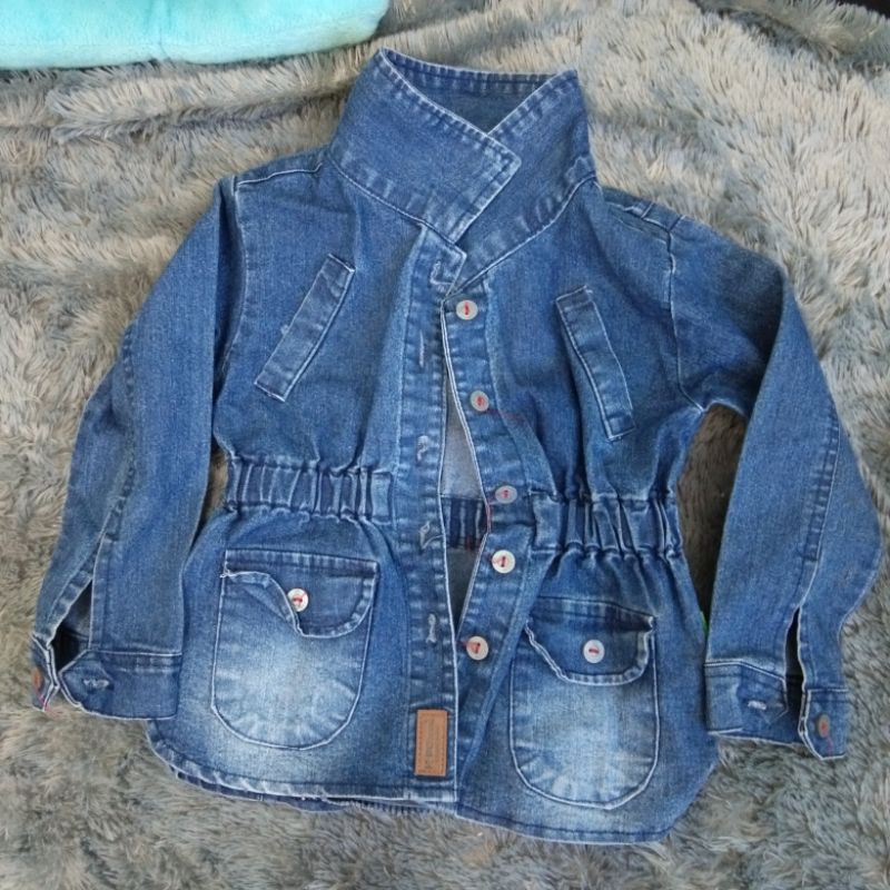 Atasan jeans denim halus anak perempuan hipofant hipo jeans 1-2th
