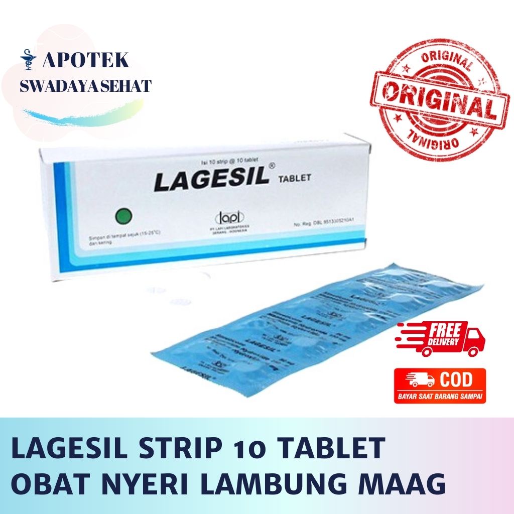 LAGESIL STRIP 10 TABLET - Obat Nyeri Lambung Syrup Maag Nyeri Perut Asam Lambung