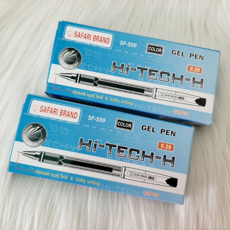 

(12 Pcs) pulpen hi-tech 0.28mm / pulpen gel / gel pen / Safari Brand