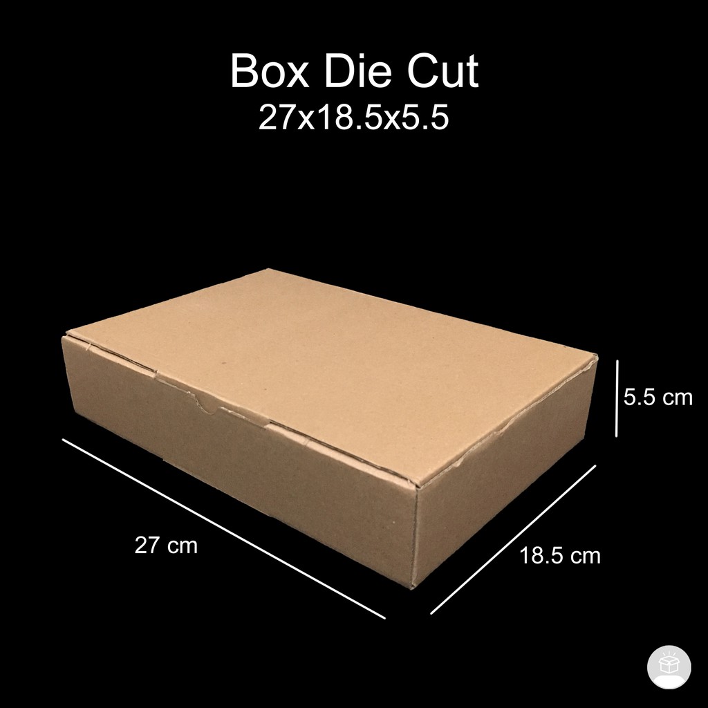 Kardus Dos Packaging 27 x 18.5 x 5.5 CM, box donat 6pc/ box kue / box baju / box serbaguna