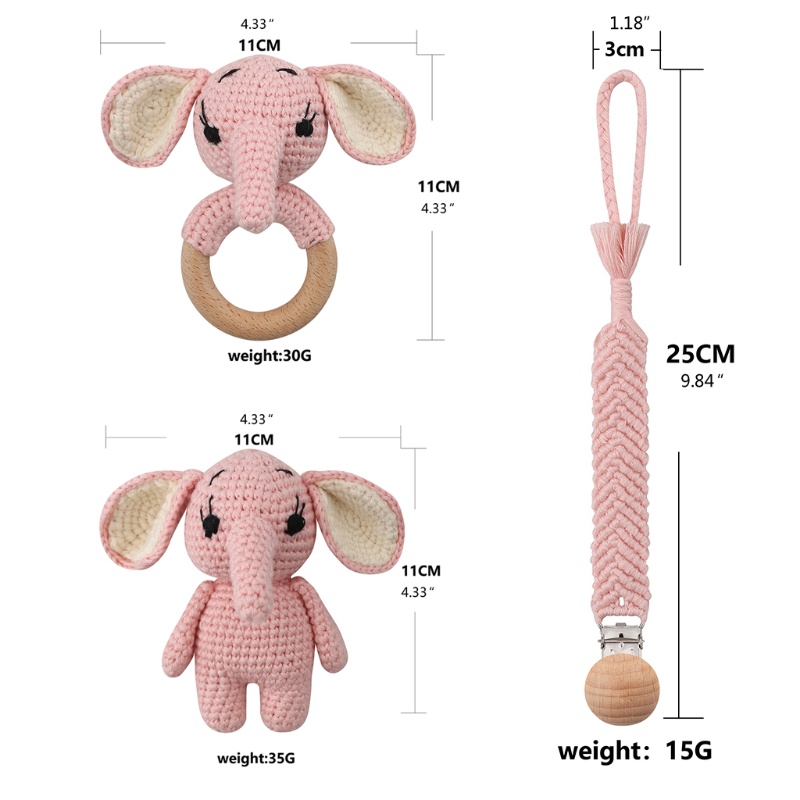 Mary 1 Set Klip Rantai Holder Dot Empeng / Teether Bayi Newborn Desain Bintang Kayu