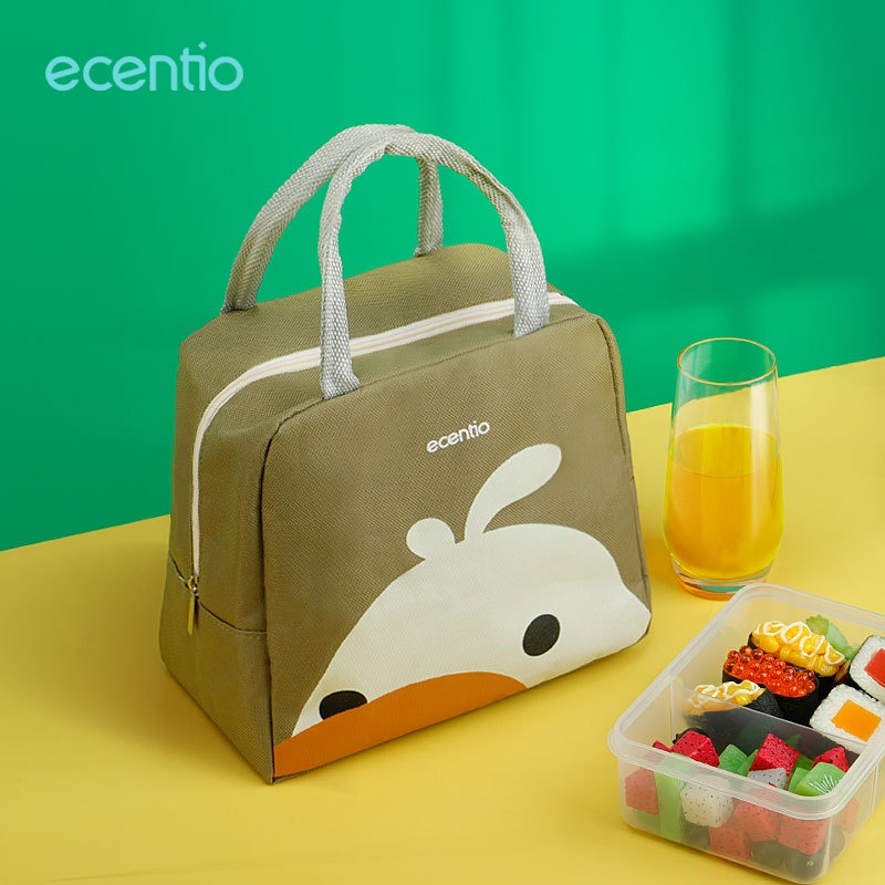 FOODI Lunch Bento Box anak Set 4 Sekat 1100ml tas bekal makanan dan botol minum 500ml 3 pcs/Tempat Makan anti tumpah/Free Sendok