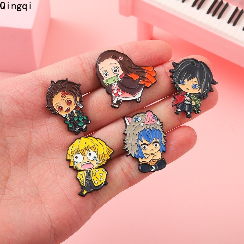 Bros Pin Enamel Desain Anime Jepang Hashibira Inosuke Untuk Aksesoris Ransel