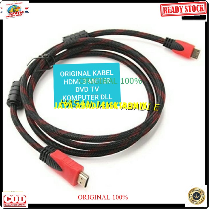 G302 kabel hdmi 3 meter cable tv televisi monitor cpu komputer led cable high speed hdtv full hd hd universal multi Ps playstation panjang G302  HDMI HDMI Panjang kabel 3 meter  BISA SEGALA JENIS TV ATAU MONITOR  KUAT DAN TAHAN LAMA  BERKUALITAS