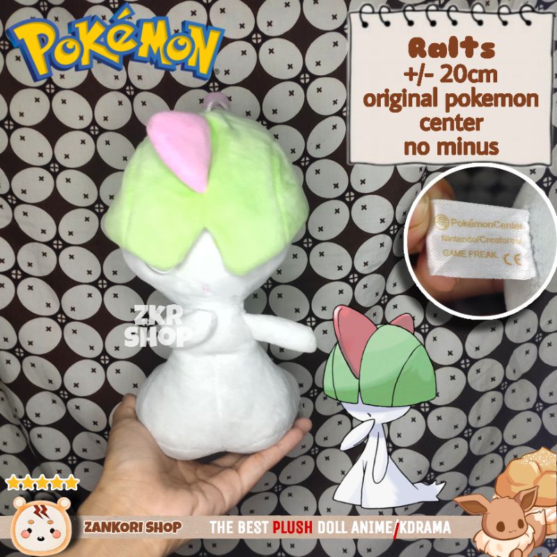 BONEKA POKEMON RALTS ORIGINAL BANPRESTO/POKEMON CENTER/NINTENDO