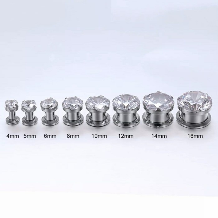 Pria-Anting- Piercing Earplug Stainless Blink Blink 4Mm - 16Mm - 8Mm -Anting-Pria.