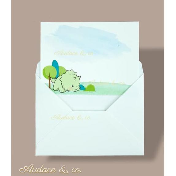 

Silahkan Order] 9 Pcs/Set Kartu "Dino" & Amplop Ucapan Ulang Tahun Anak Kartu Kosong