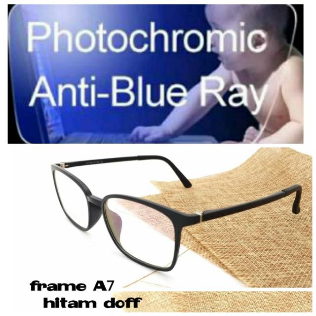 Frame Kacamata Trendy, Kaca mata Minus, Kacamata Anti Radiasi, Kaca mata Photocromic BLUERAY