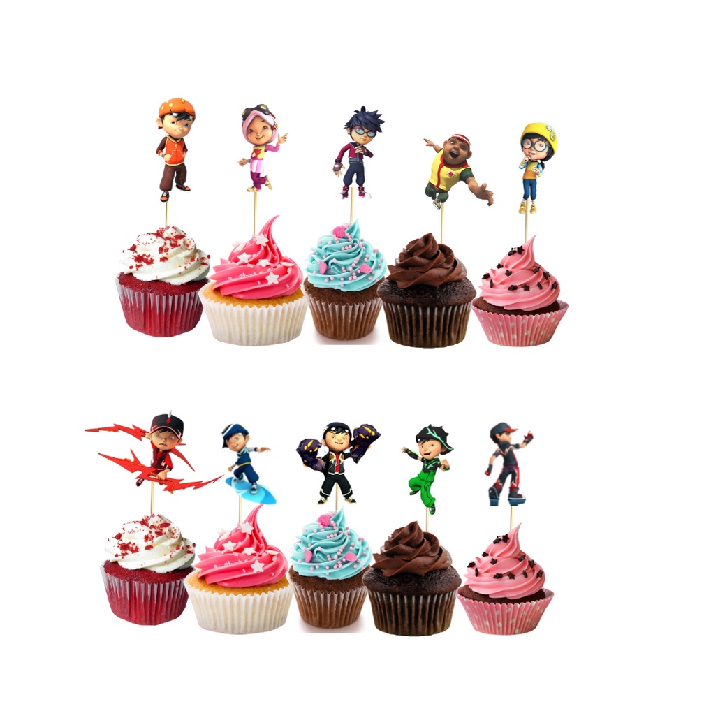 

Cupcake topper cake boboiboy / hiasan kue cupcake happy birthday