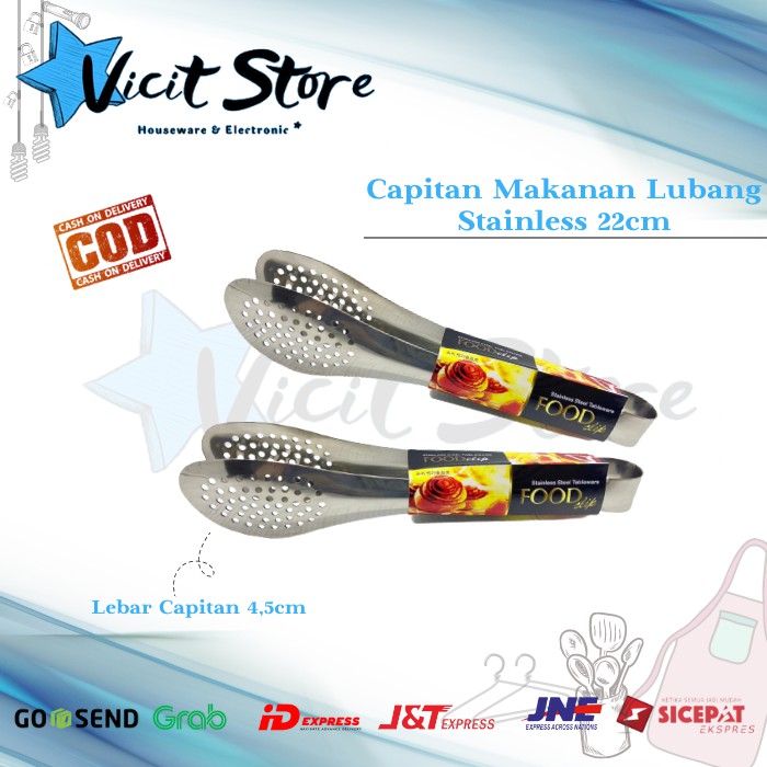 Capitan Makanan Lobang Stainless 22cm