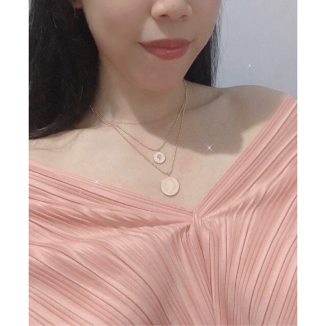 Kalung Titanium Premium 3 Layer Versace Rosegold