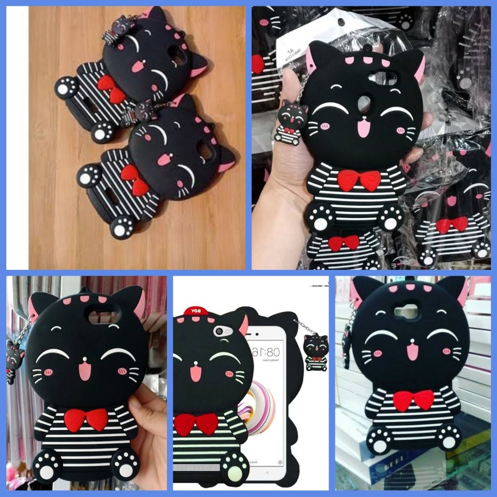 CASE KARAKTER LUCU 4D KUCING VIVO Y19 V5 V15 Y91C Y91 Y71 V9 Y17 Y12 Y15
