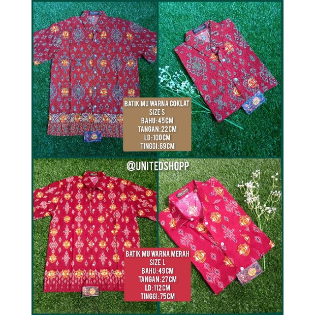 [UNITEDSHOPP] Kemeja Batik motif klub bola MU