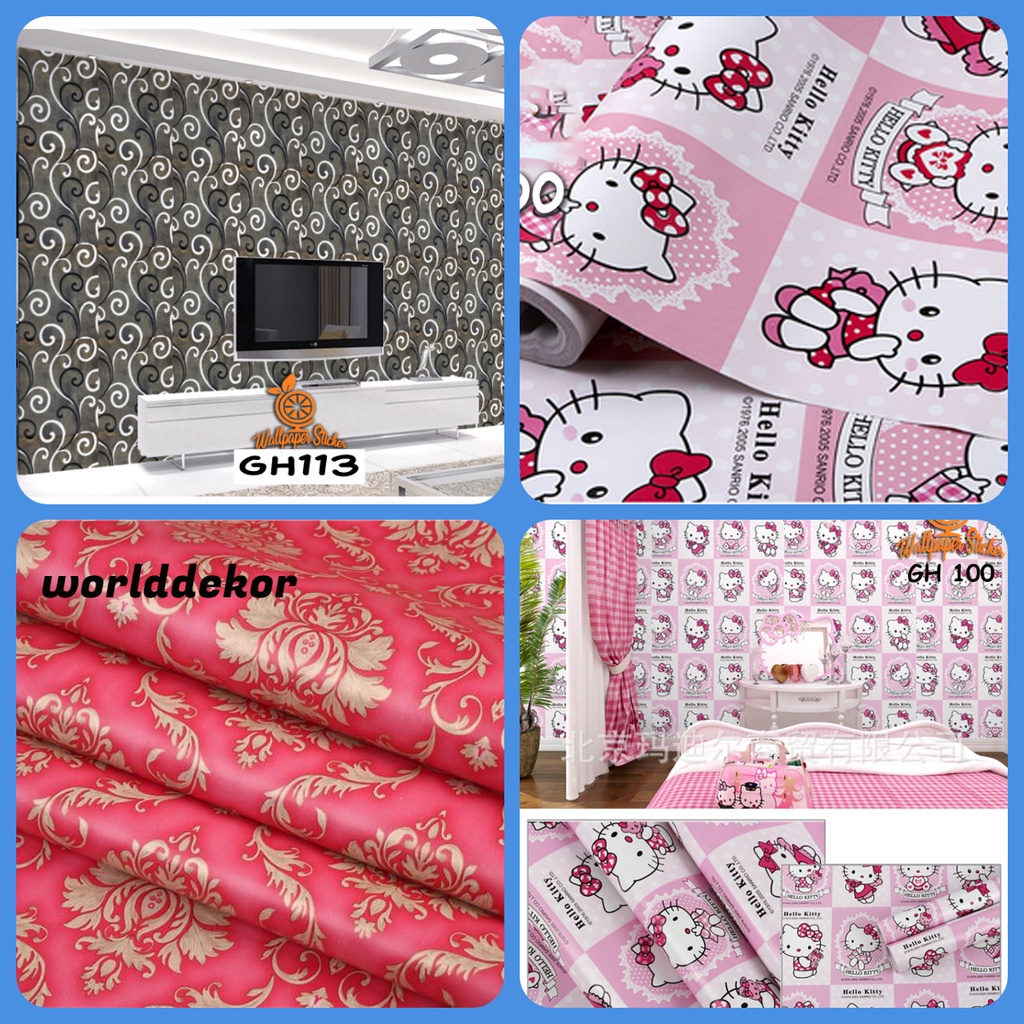 Wallstiker Dinding Wallpaper kamar tidur Wallpaper karakter premium 45cm x 9m GH100 - WORLDDEKOR