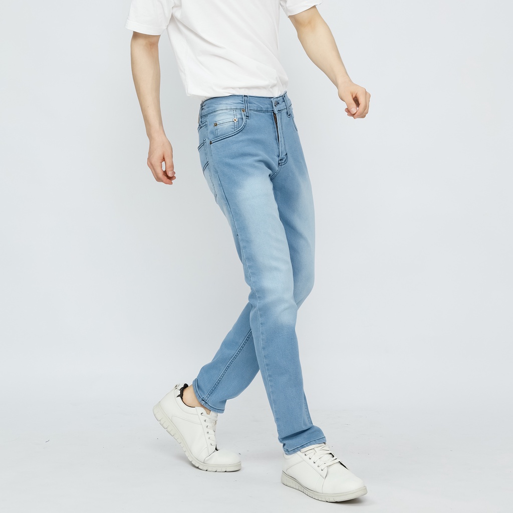 Fathco - Celana Denim Slimfit Pria Bluebleach Scrub